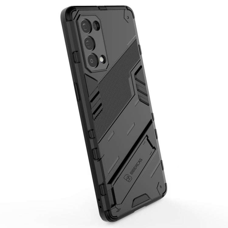 Punk Armor 2 in 1 PC + custodia antiurto in TPU con supporto invisibile, For OPPO Reno5 Pro, For OPPO Realme V15