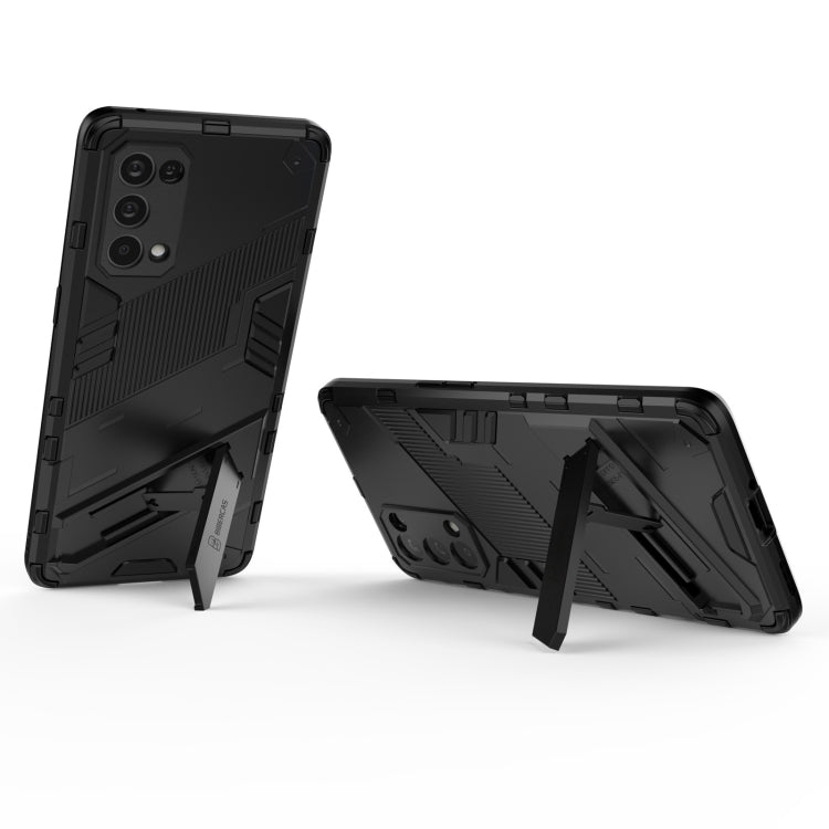 Punk Armor 2 in 1 PC + custodia antiurto in TPU con supporto invisibile, For OPPO Reno5 Pro, For OPPO Realme V15