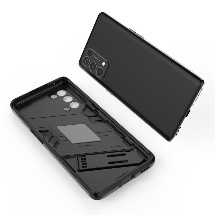 Punk Armor 2 in 1 PC + custodia antiurto in TPU con supporto invisibile, For OPPO Reno5 Pro, For OPPO Realme V15