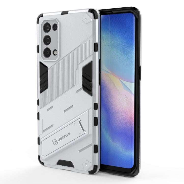 Punk Armor 2 in 1 PC + custodia antiurto in TPU con supporto invisibile, For OPPO Reno5 Pro, For OPPO Realme V15