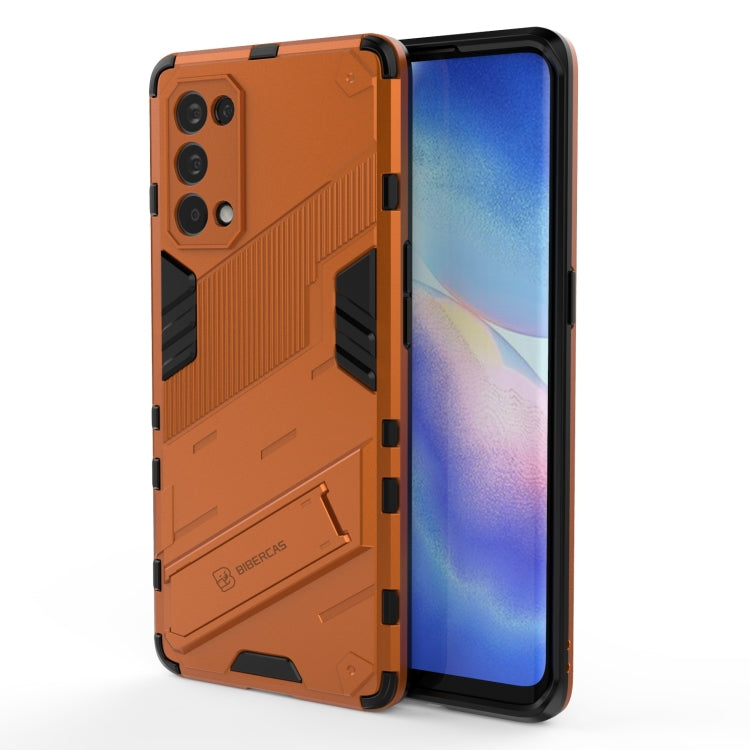 Punk Armor 2 in 1 PC + custodia antiurto in TPU con supporto invisibile, For OPPO Reno5 Pro, For OPPO Realme V15