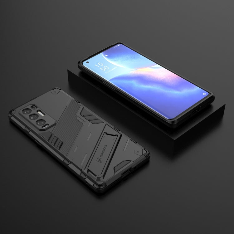 Punk Armor 2 in 1 PC + custodia antiurto in TPU con supporto invisibile, For OPPO Reno5 Pro+, For Realme V15, For OPPO Realme C15, For OPPO Realme 7 Pro, For OPPO Realme 7