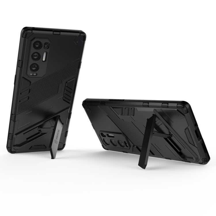 Punk Armor 2 in 1 PC + custodia antiurto in TPU con supporto invisibile, For OPPO Reno5 Pro+, For Realme V15, For OPPO Realme C15, For OPPO Realme 7 Pro, For OPPO Realme 7