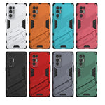 Punk Armor 2 in 1 PC + custodia antiurto in TPU con supporto invisibile, For OPPO Reno5 Pro+, For Realme V15, For OPPO Realme C15, For OPPO Realme 7 Pro, For OPPO Realme 7