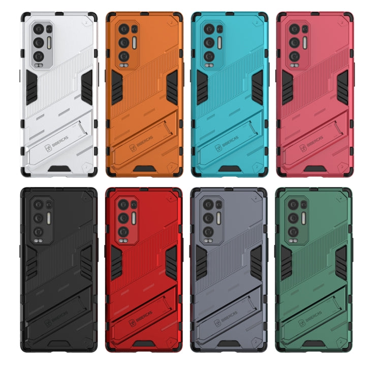 Punk Armor 2 in 1 PC + custodia antiurto in TPU con supporto invisibile, For OPPO Reno5 Pro+, For Realme V15, For OPPO Realme C15, For OPPO Realme 7 Pro, For OPPO Realme 7