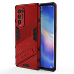 Punk Armor 2 in 1 PC + custodia antiurto in TPU con supporto invisibile, For OPPO Reno5 Pro+, For Realme V15, For OPPO Realme C15, For OPPO Realme 7 Pro, For OPPO Realme 7