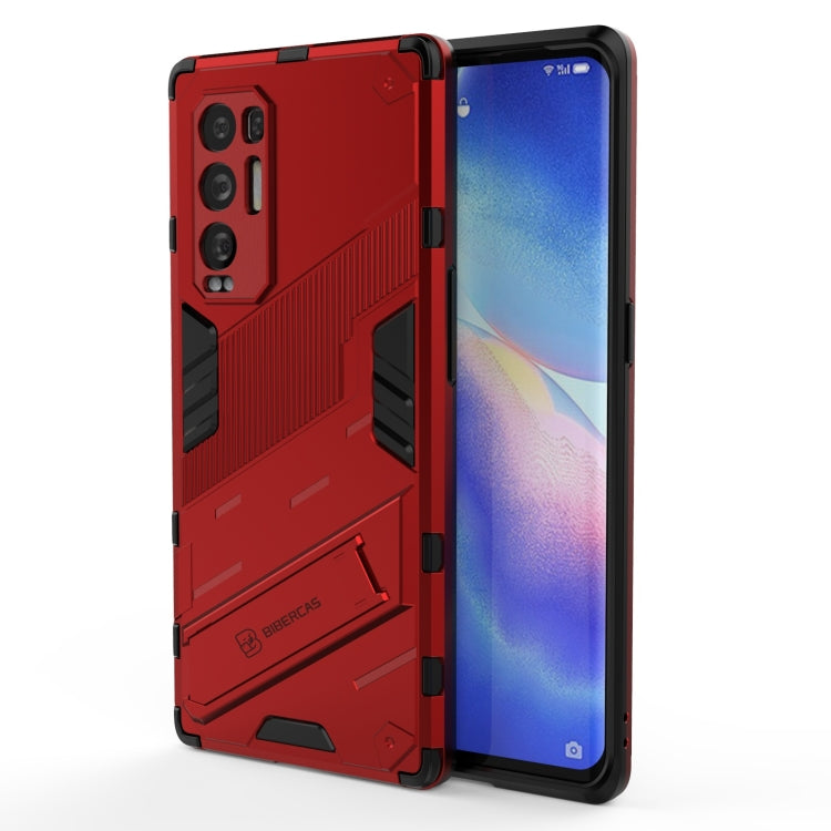 Punk Armor 2 in 1 PC + custodia antiurto in TPU con supporto invisibile, For OPPO Reno5 Pro+, For Realme V15, For OPPO Realme C15, For OPPO Realme 7 Pro, For OPPO Realme 7