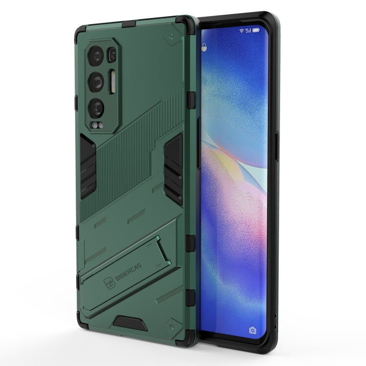 Punk Armor 2 in 1 PC + custodia antiurto in TPU con supporto invisibile, For OPPO Reno5 Pro+, For Realme V15, For OPPO Realme C15, For OPPO Realme 7 Pro, For OPPO Realme 7