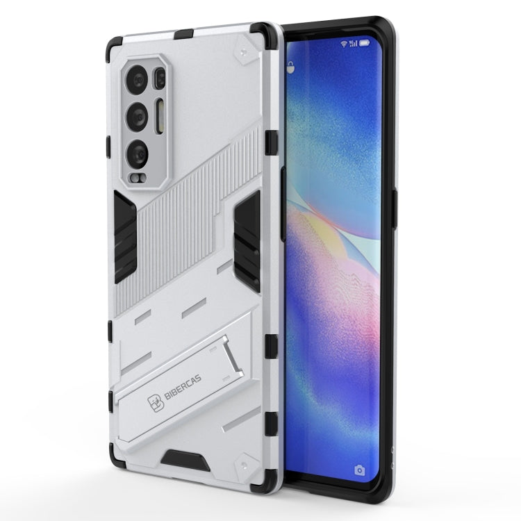 Punk Armor 2 in 1 PC + custodia antiurto in TPU con supporto invisibile, For OPPO Reno5 Pro+, For Realme V15, For OPPO Realme C15, For OPPO Realme 7 Pro, For OPPO Realme 7