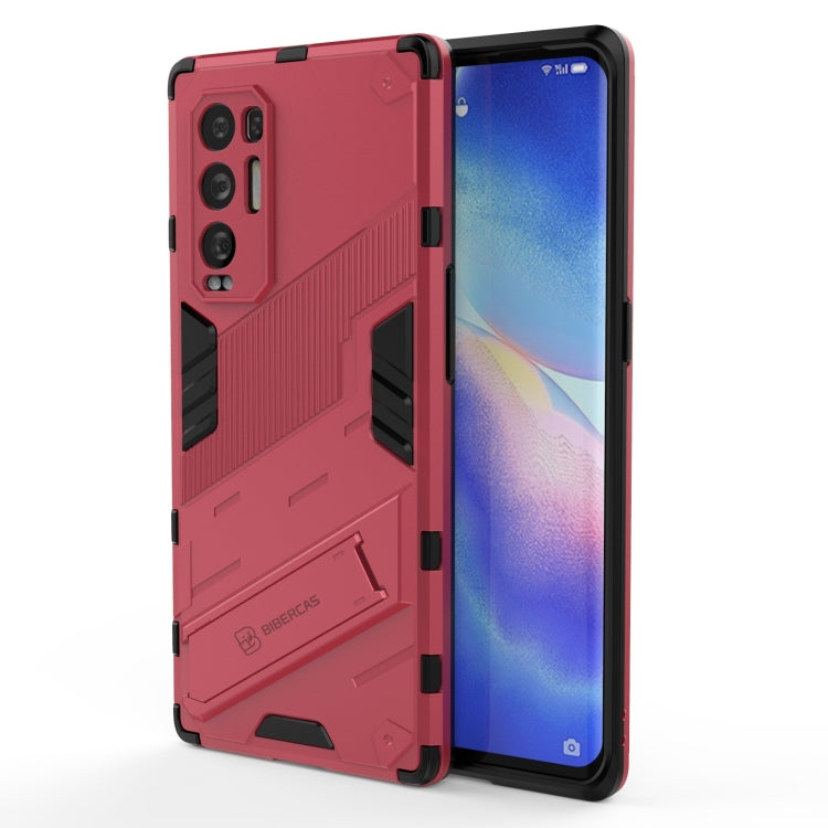 Punk Armor 2 in 1 PC + custodia antiurto in TPU con supporto invisibile, For OPPO Reno5 Pro+, For Realme V15, For OPPO Realme C15, For OPPO Realme 7 Pro, For OPPO Realme 7