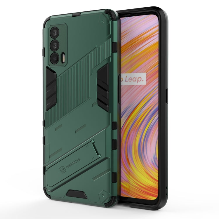 Punk Armor 2 in 1 PC + custodia antiurto in TPU con supporto invisibile, For OPPO Reno5 Pro, For OPPO Realme V15