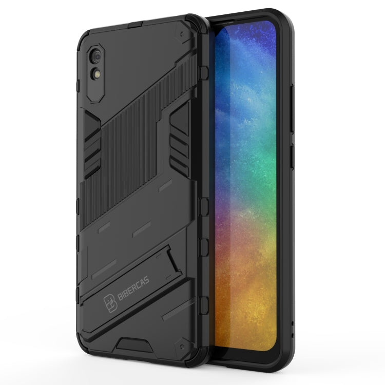 Punk Armor 2 in 1 PC + custodia antiurto in TPU con supporto invisibile, For Xiaomi Redmi 9A, For Xiaomi Redmi 9, For Xiaomi Redmi Note 7