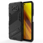 Punk Armor 2 in 1 PC + custodia antiurto in TPU con supporto invisibile, For Xiaomi Poco X3