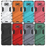 Punk Armor 2 in 1 PC + custodia antiurto in TPU con supporto invisibile, For Xiaomi Poco X3