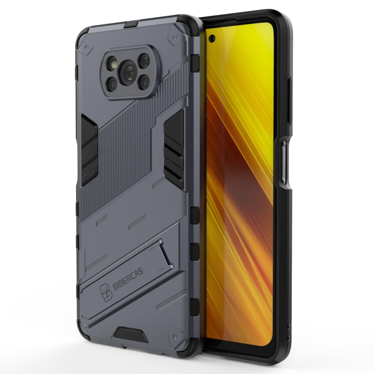 Punk Armor 2 in 1 PC + custodia antiurto in TPU con supporto invisibile, For Xiaomi Poco X3