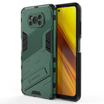 Punk Armor 2 in 1 PC + custodia antiurto in TPU con supporto invisibile, For Xiaomi Poco X3