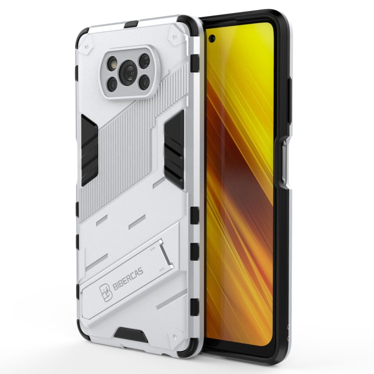 Punk Armor 2 in 1 PC + custodia antiurto in TPU con supporto invisibile, For Xiaomi Poco X3