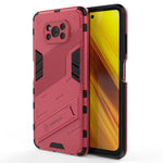 Punk Armor 2 in 1 PC + custodia antiurto in TPU con supporto invisibile, For Xiaomi Poco X3