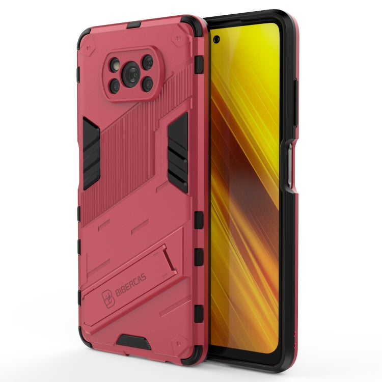 Punk Armor 2 in 1 PC + custodia antiurto in TPU con supporto invisibile, For Xiaomi Poco X3