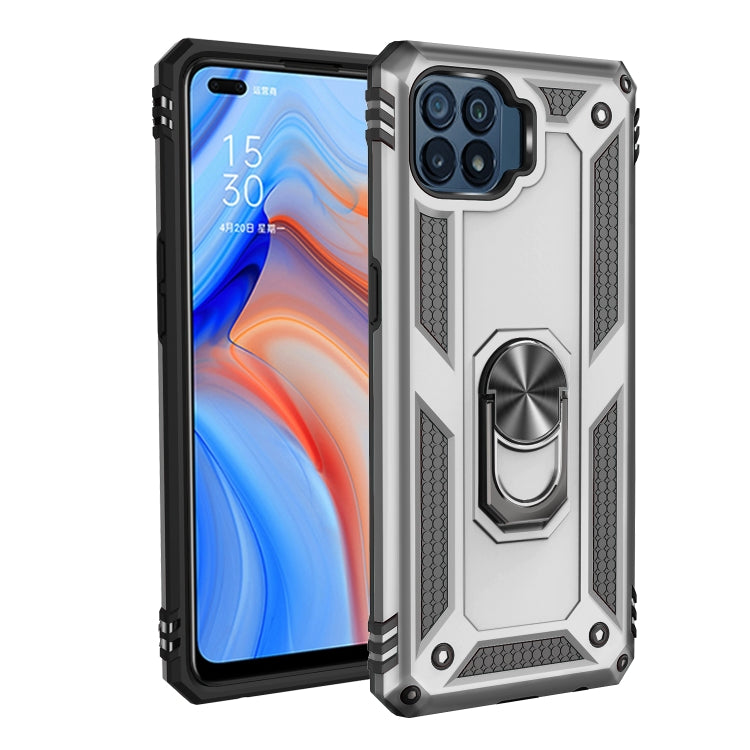Custodia protettiva TPU e PC con supporto girevole per OPPO Reno4