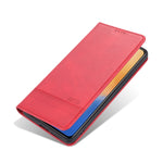 AZNS Custodia in pelle a vibrazione orizzontale con struttura in vitello magnetico con slot per carte, supporto e portafoglio, For vivo X60 5G, For vivo Y52s