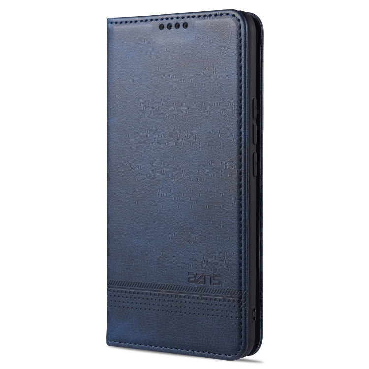 AZNS Custodia in pelle a vibrazione orizzontale con struttura in vitello magnetico con slot per carte, supporto e portafoglio, For vivo X60 5G, For vivo Y52s