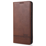 AZNS Custodia in pelle a vibrazione orizzontale con struttura in vitello magnetico con slot per carte, supporto e portafoglio, For vivo X60 5G, For vivo Y52s