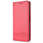 AZNS Custodia in pelle a vibrazione orizzontale con struttura in vitello magnetico con slot per carte, supporto e portafoglio, For vivo X60 5G, For vivo Y52s