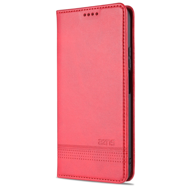 AZNS Custodia in pelle a vibrazione orizzontale con struttura in vitello magnetico con slot per carte, supporto e portafoglio, For vivo X60 5G, For vivo Y52s