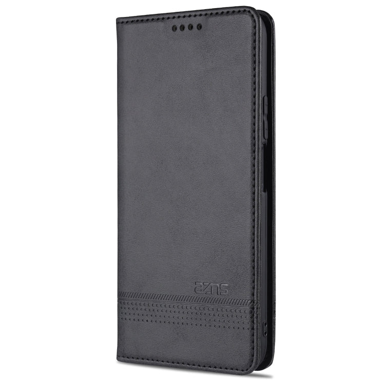 AZNS Custodia in pelle a vibrazione orizzontale con struttura in vitello magnetico con slot per carte, supporto e portafoglio, For vivo X60 5G, For vivo Y52s