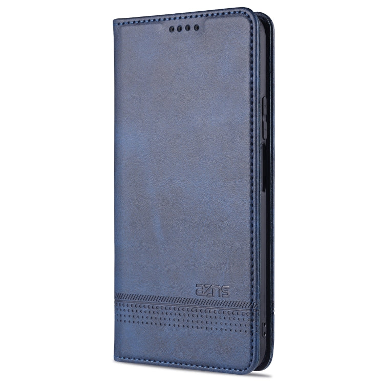 AZNS Custodia in pelle a vibrazione orizzontale con struttura in vitello magnetico con slot per carte, supporto e portafoglio, For vivo X60 5G, For vivo Y52s