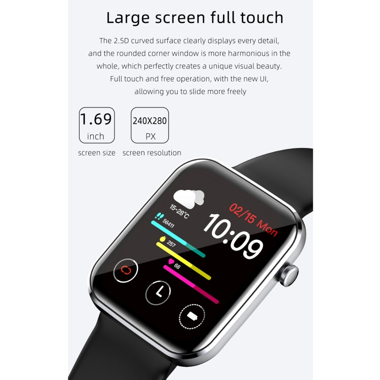Z15 Touch screen da 1,69 pollici IP67 Orologio intelligente impermeabile, supporto monitoraggio della pressione sanguigna / monitoraggio del sonno / monitoraggio della frequenza cardiaca