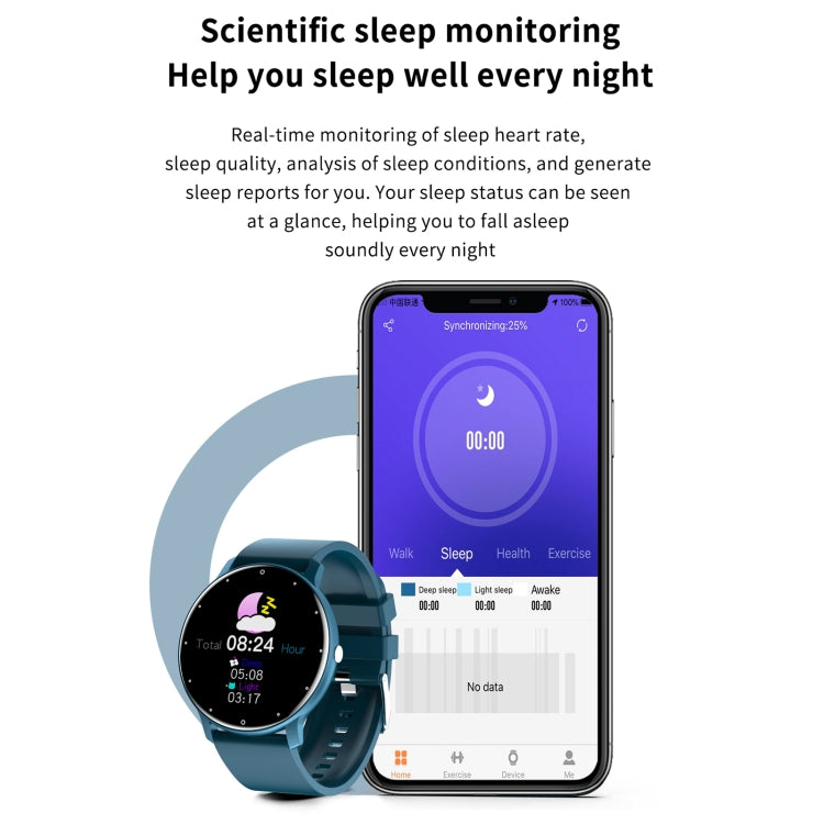 ZL02 Touch Screen da 1,28 pollici IP67 Smart Watch impermeabile, supporto monitoraggio della pressione sanguigna / monitoraggio del sonno / monitoraggio della frequenza cardiaca