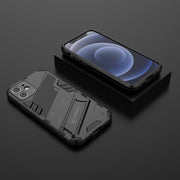 Punk Armor 2 in 1 PC + custodia antiurto in TPU con supporto invisibile, For iPhone 12 mini, For iPhone 12, For iPhone 12 Pro