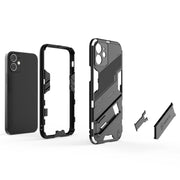 Punk Armor 2 in 1 PC + custodia antiurto in TPU con supporto invisibile, For iPhone 12 mini, For iPhone 12, For iPhone 12 Pro