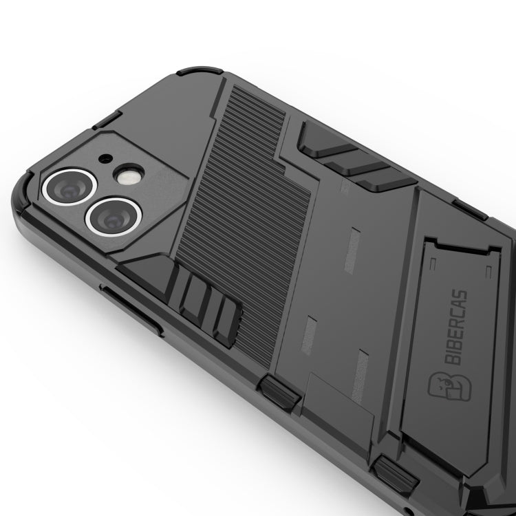 Custodia TPU antiurto con supporto invisibile per iPhone 12