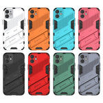 Custodia TPU antiurto con supporto invisibile per iPhone 12