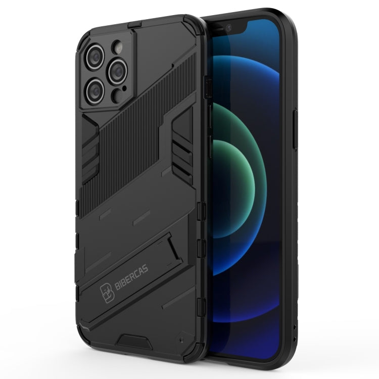 Punk Armor 2 in 1 PC + custodia antiurto in TPU con supporto invisibile, For iPhone 12 Pro Max, For iPhone 11 Pro, For iPhone 11