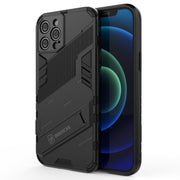 Punk Armor 2 in 1 PC + custodia antiurto in TPU con supporto invisibile, For iPhone 12 Pro Max, For iPhone 11 Pro, For iPhone 11