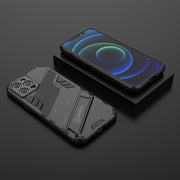 Punk Armor 2 in 1 PC + custodia antiurto in TPU con supporto invisibile, For iPhone 12 Pro Max, For iPhone 11 Pro, For iPhone 11