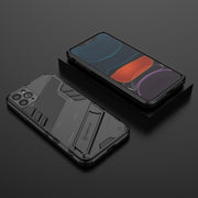 Punk Armor 2 in 1 PC + custodia antiurto in TPU con supporto invisibile, For iPhone 11 Pro Max, For iPhone X / XS, For iPhone XR