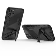 Punk Armor 2 in 1 PC + custodia antiurto in TPU con supporto invisibile, For iPhone 11 Pro Max, For iPhone X / XS, For iPhone XR