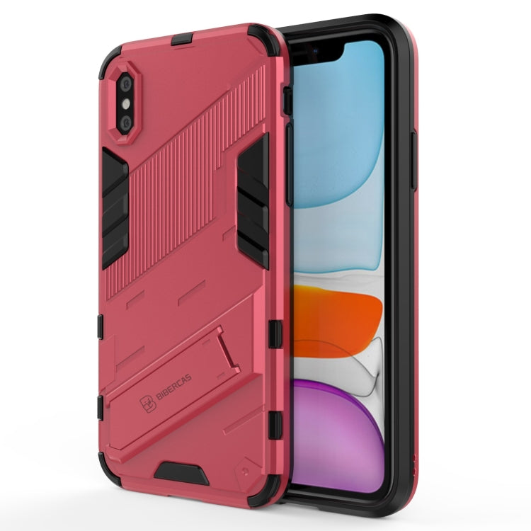Custodia TPU antiurto con supporto invisibile per iPhone XR
