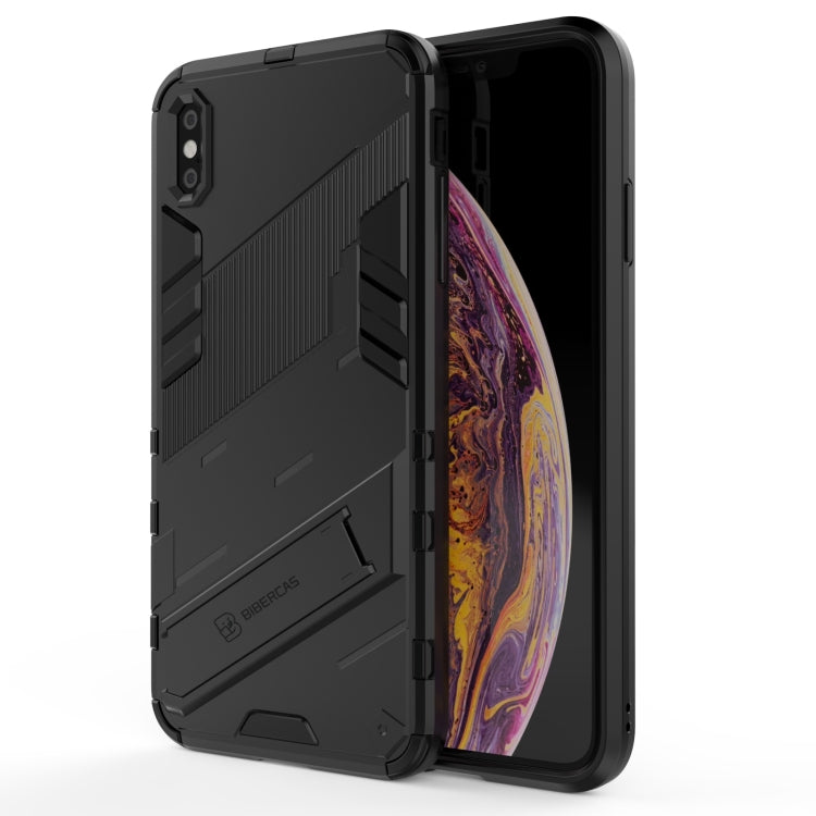Punk Armor 2 in 1 PC + custodia antiurto in TPU con supporto invisibile, For iPhone XS Max, For iPhone 6 & 6s, For iPhone 6 Plus & 6s  Plus