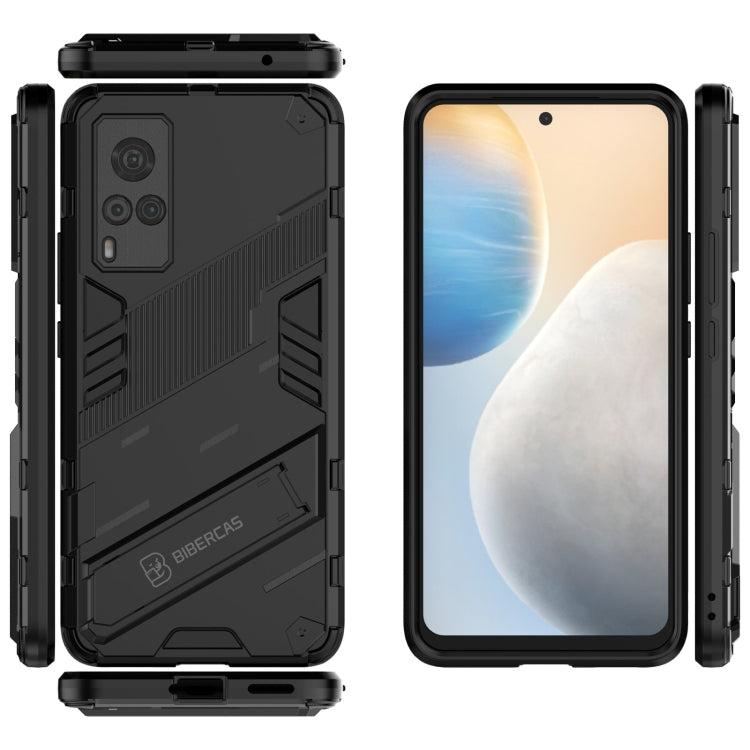 Punk Armor 2 in 1 PC + custodia antiurto in TPU con supporto invisibile, For vivo X60 Pro, For vivo X60 Pro Plus 5G, For vivo X60 5G, For vivo Y51(2020 Indian Version)
