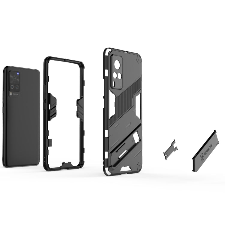 Punk Armor 2 in 1 PC + custodia antiurto in TPU con supporto invisibile, For vivo X60 Pro, For vivo X60 Pro Plus 5G, For vivo X60 5G, For vivo Y51(2020 Indian Version)