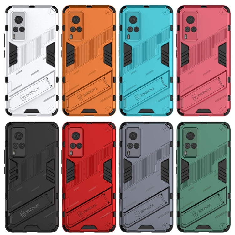 Punk Armor 2 in 1 PC + custodia antiurto in TPU con supporto invisibile, For vivo X60 Pro, For vivo X60 Pro Plus 5G, For vivo X60 5G, For vivo Y51(2020 Indian Version)