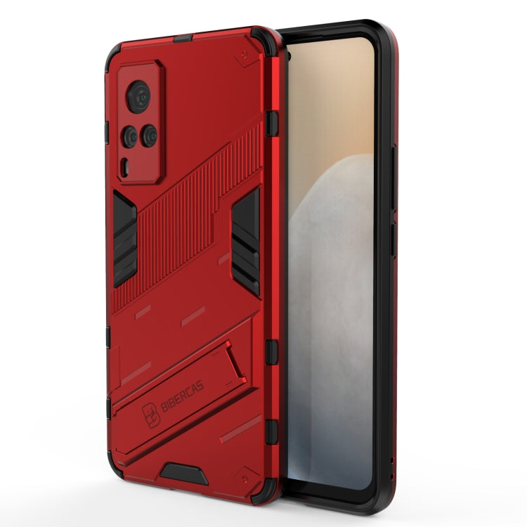 Punk Armor 2 in 1 PC + custodia antiurto in TPU con supporto invisibile, For vivo X60 Pro, For vivo X60 Pro Plus 5G, For vivo X60 5G, For vivo Y51(2020 Indian Version)