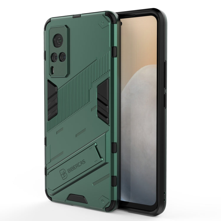 Punk Armor 2 in 1 PC + custodia antiurto in TPU con supporto invisibile, For vivo X60 Pro, For vivo X60 Pro Plus 5G, For vivo X60 5G, For vivo Y51(2020 Indian Version)