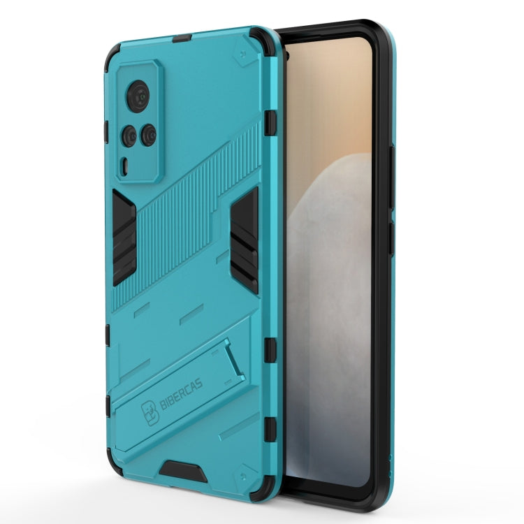 Punk Armor 2 in 1 PC + custodia antiurto in TPU con supporto invisibile, For vivo X60 Pro, For vivo X60 Pro Plus 5G, For vivo X60 5G, For vivo Y51(2020 Indian Version)